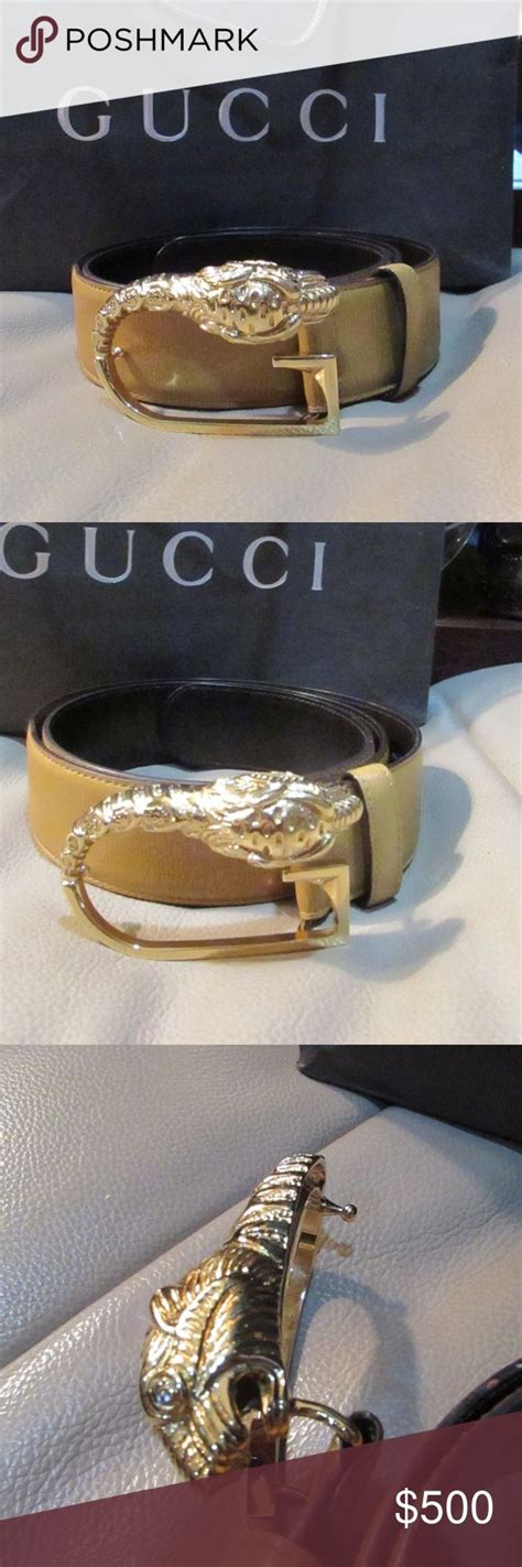 gucci gold lion belt|genuine gucci belts.